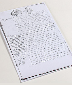 Acte authentique notarié datant du XVIIIe siècle