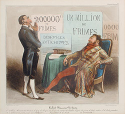 Daumier raillant les notaires dans le cadre de la pratique du droit des affaires au XIXe siècle